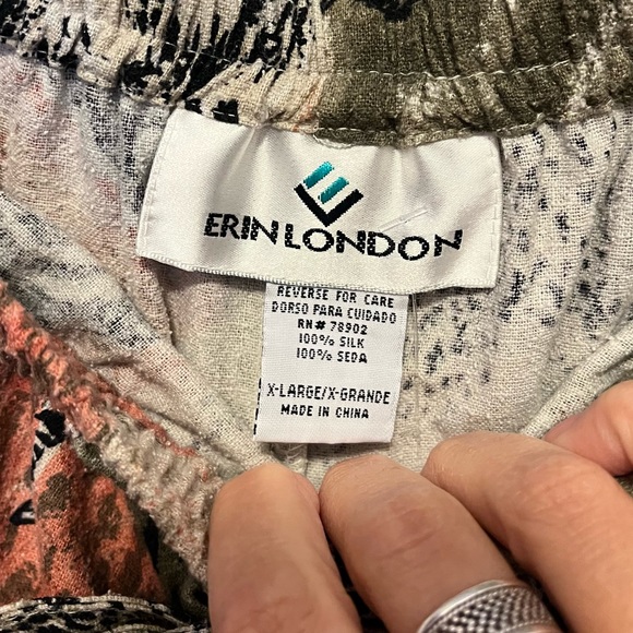 90s Vintage Erin London animal adventure shorts zebra lion cheetah print XL - Picture 9 of 10
